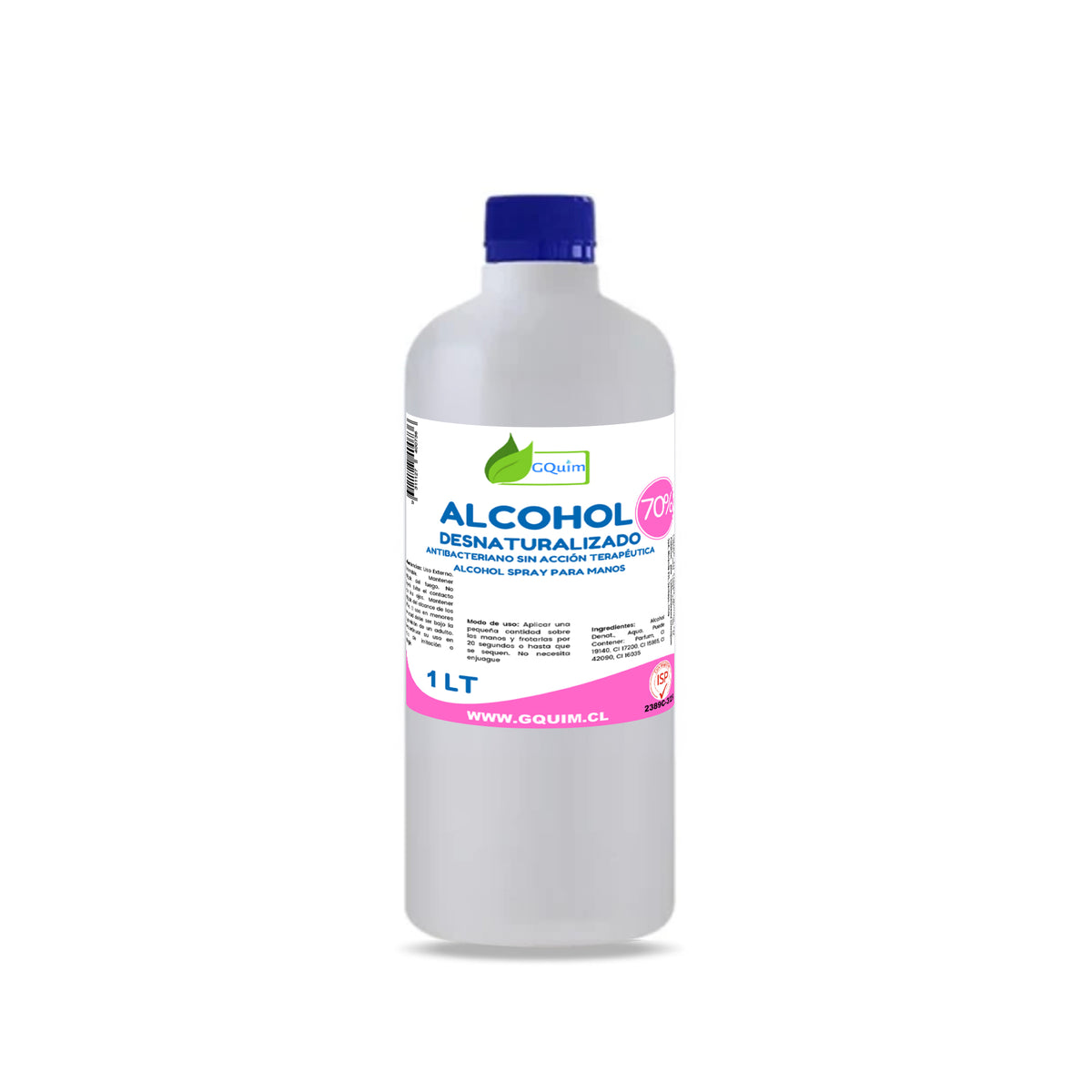 Alcohol Desnaturalizado 70% 1 LT Reg ISP