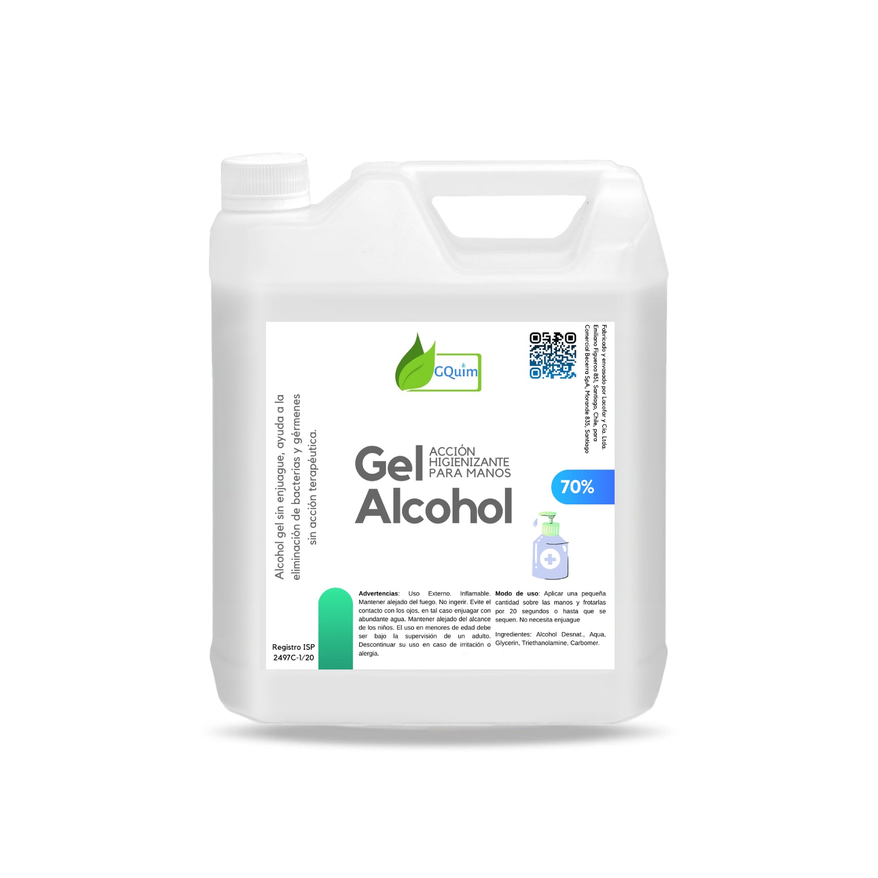 Alcohol Gel 5 LT Con Reg ISP 2497C-1/20