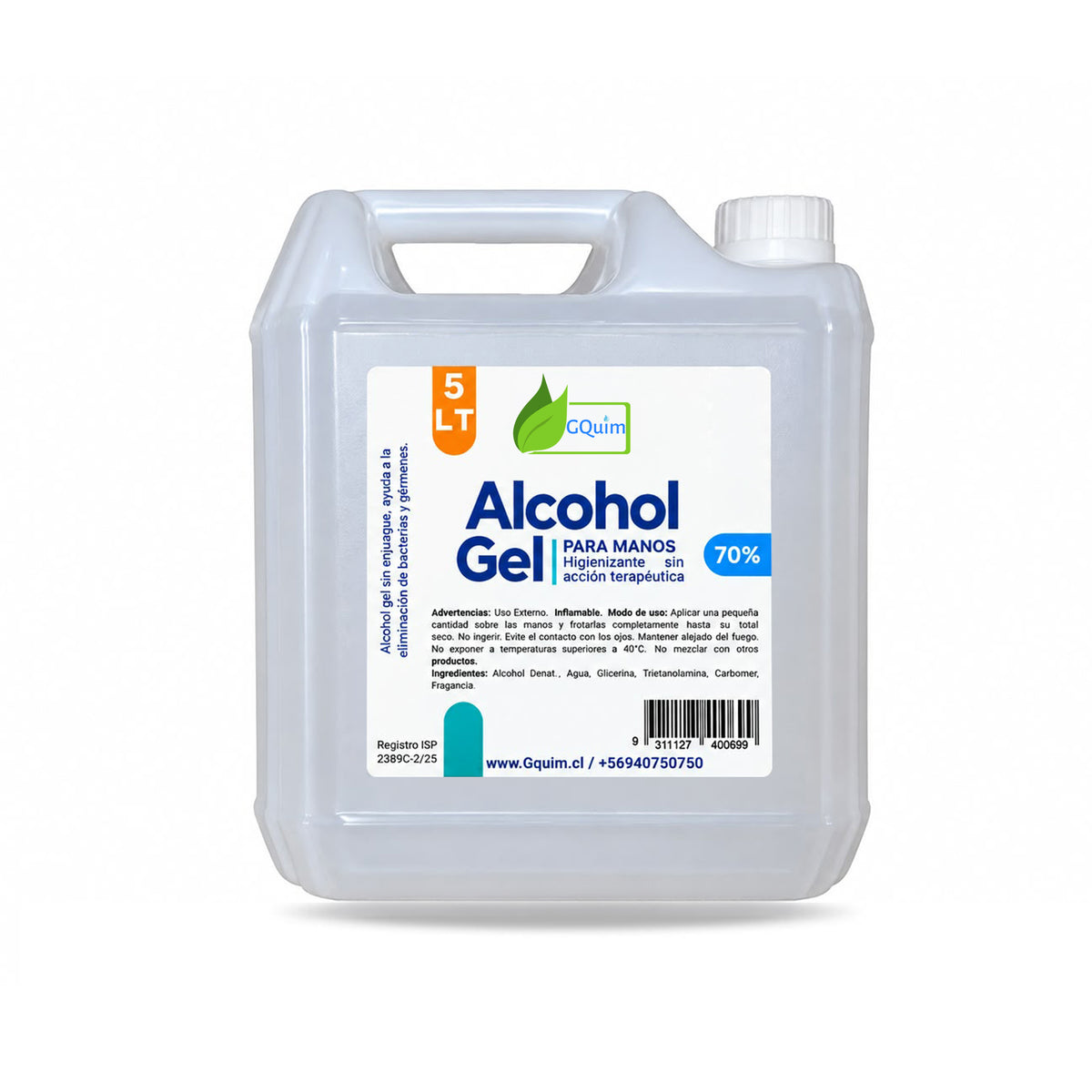 Alcohol Gel 5 LT Con Reg ISP 2389C-2/25