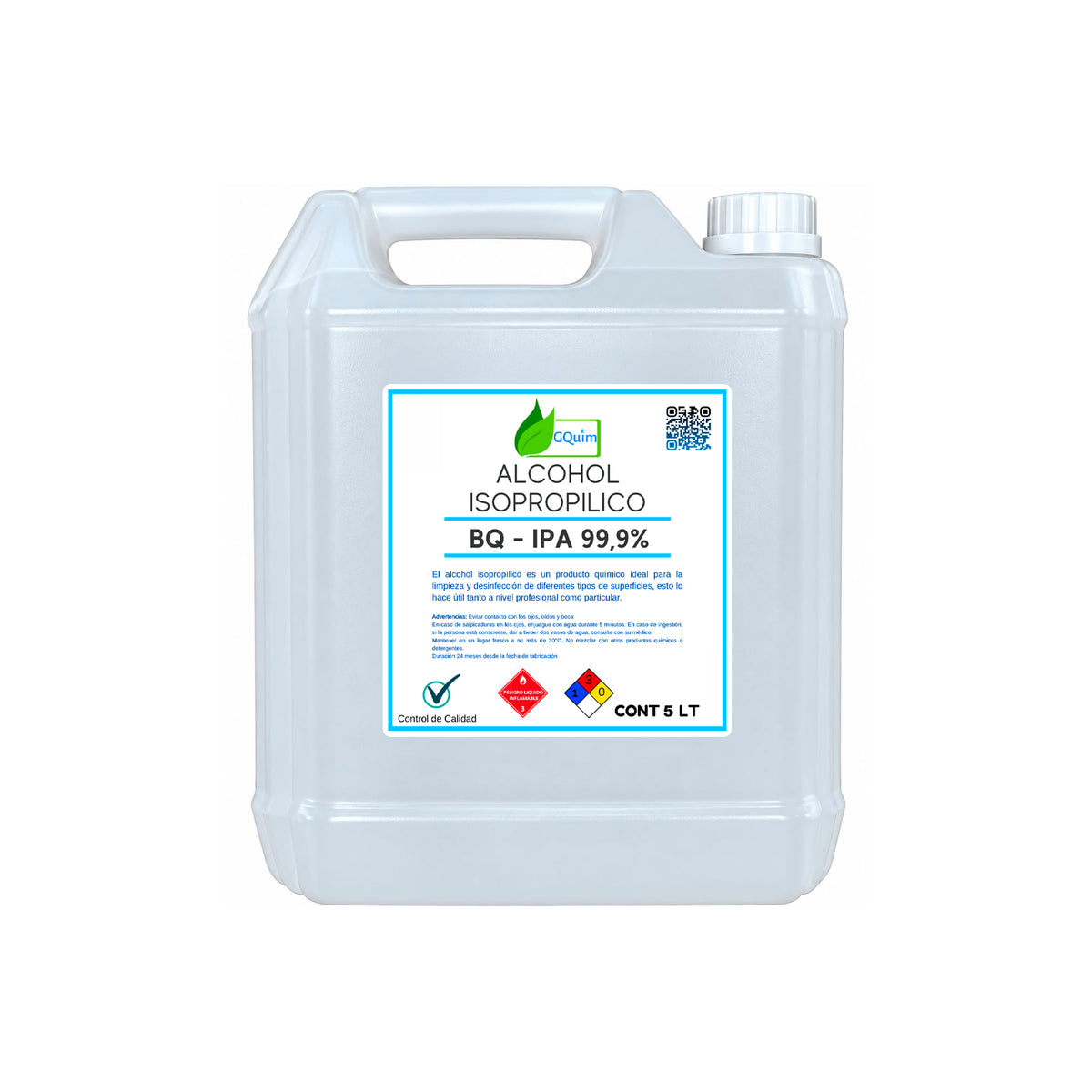 Alcohol Isopropílico IPA 99,9 Puro 5 LT