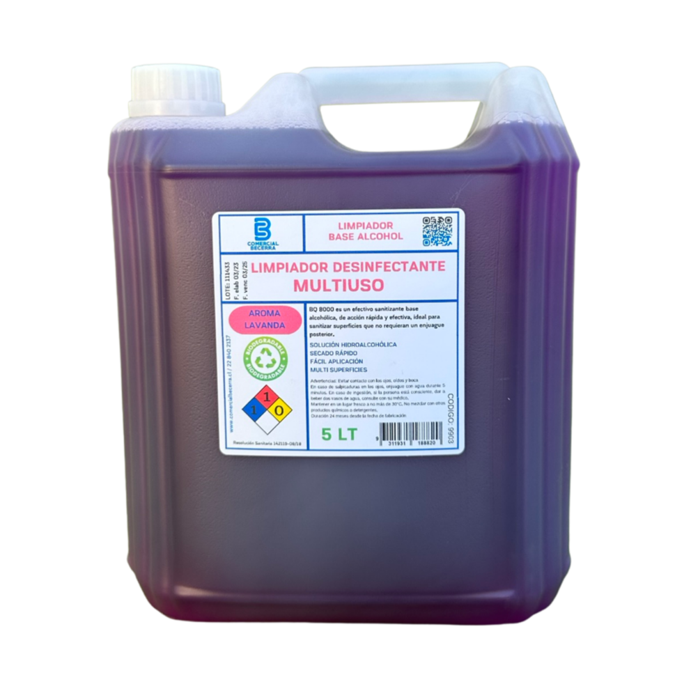 Limpiador Multiuso Base Alcohol 5 LT
